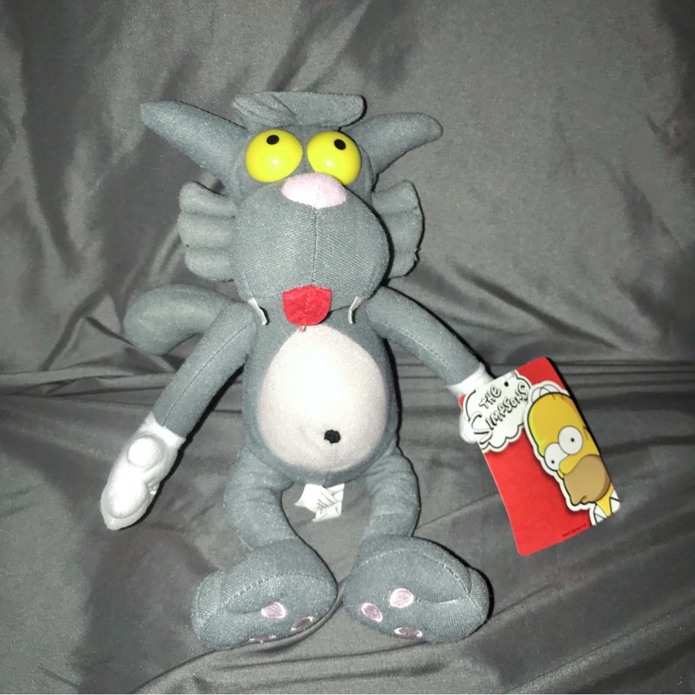 The Simpsons Scratchy the Cat Plush Stuffed Animal Toy Factory 2018 10" Plush